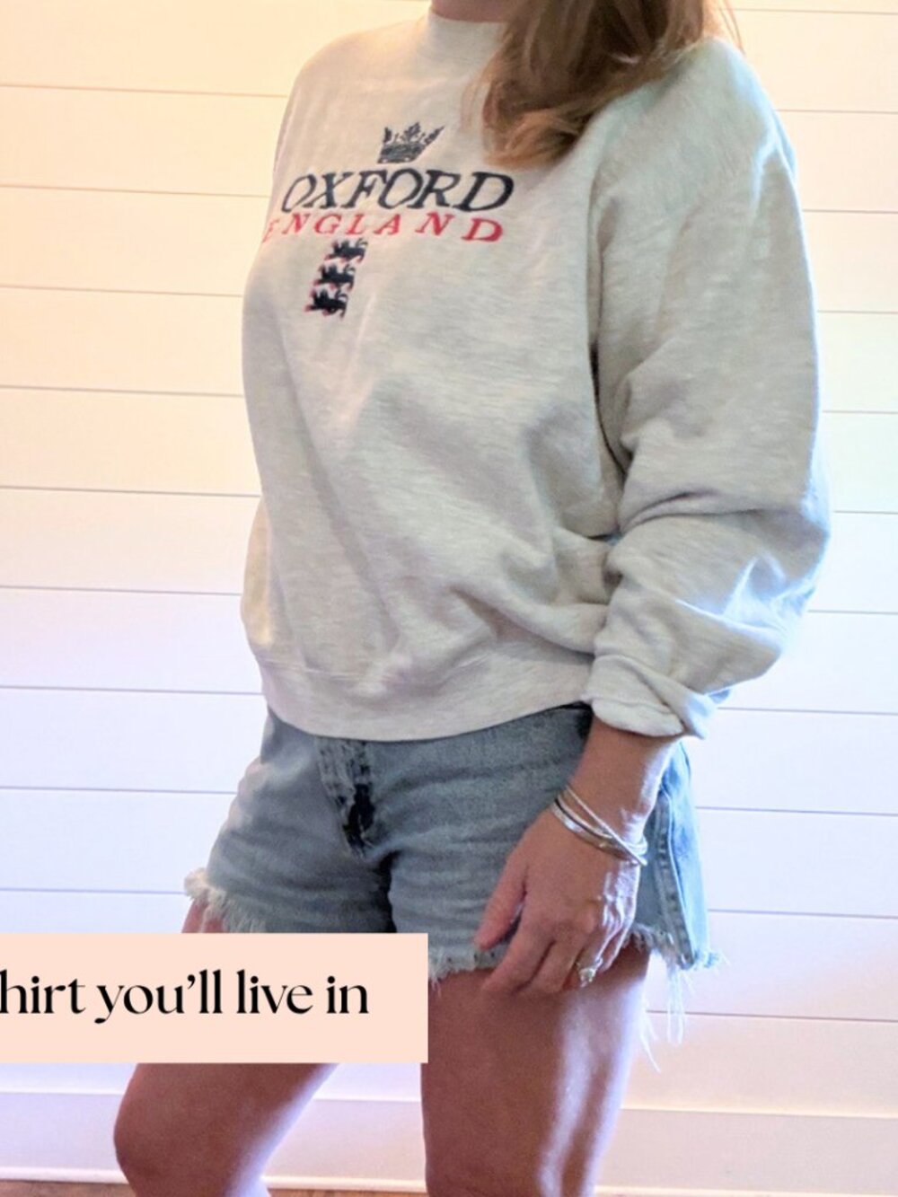Vintage Oxford England Hanes 1980s Sweatshirt - Size Large, Grey - Picture 5 of 6